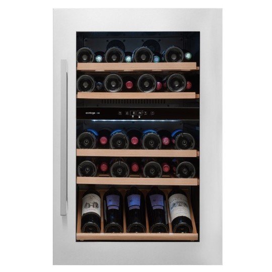 Vinoteca Avintage AVI47XDZ – 52 Botellas, Encastrable, Doble Zona, Acero Inox