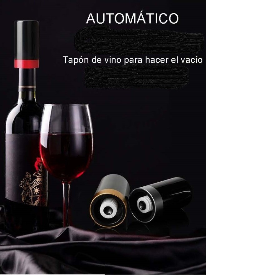 Tapón de Vacío Automático para Vino | Conservación hasta 7 Días | LED Indicador