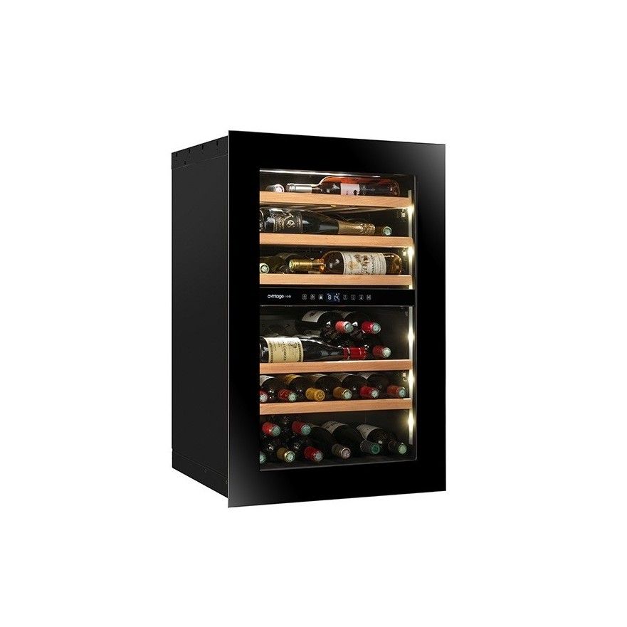 Vinoteca Encastrable AVI88PLATINUM - 44 Botellas y Doble Zona de Temperatura