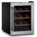 Vinoteca 12 botellas baldas de madera Acero Inoxidable CAVS12