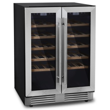 Vinoteca de 2 puertas para 42 botellas Integrable 2 zonas temperaturas CAVCED42 2