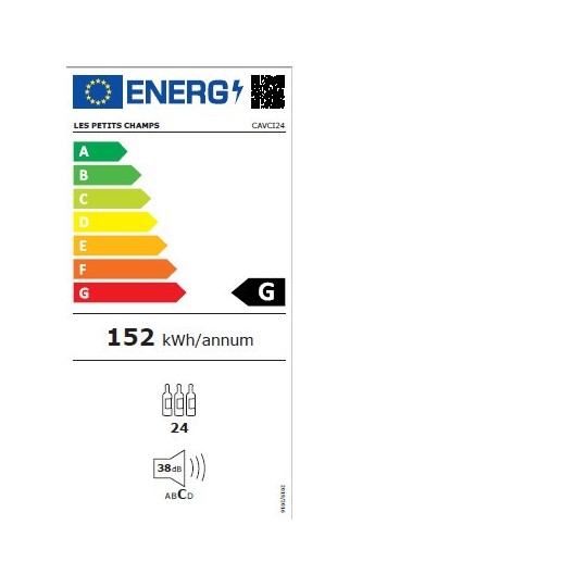 Vinoteca Integrable en Columna 24 Botellas CAVCI24 - Acero Inoxidable y Control Digital