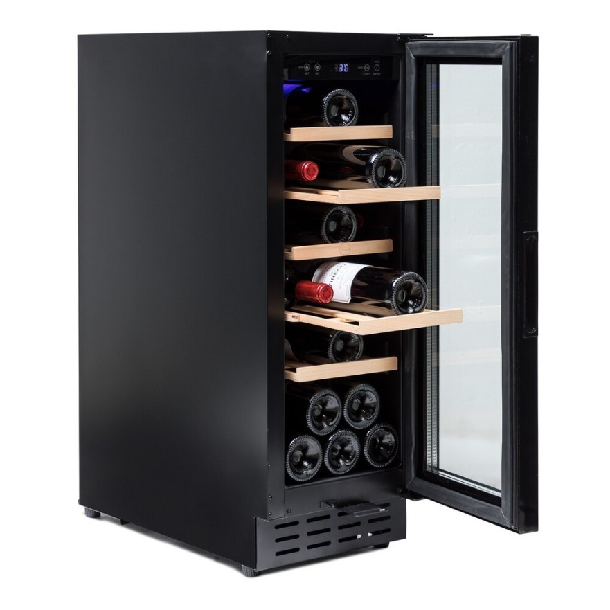 Vinoteca encastrable negra bajo consumo para 20 botellas Vinobox 20 Design