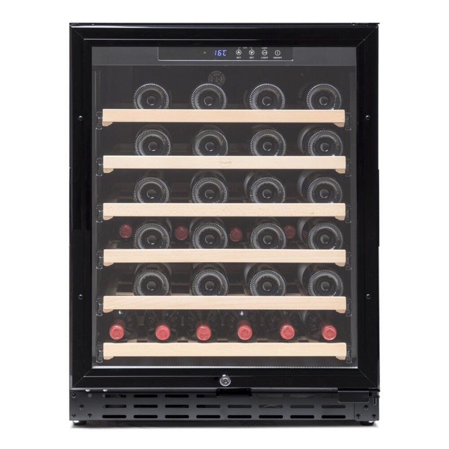 Vinoteca encastrable negra para 50  botellas Vinobox - CV 50 GC 1TN