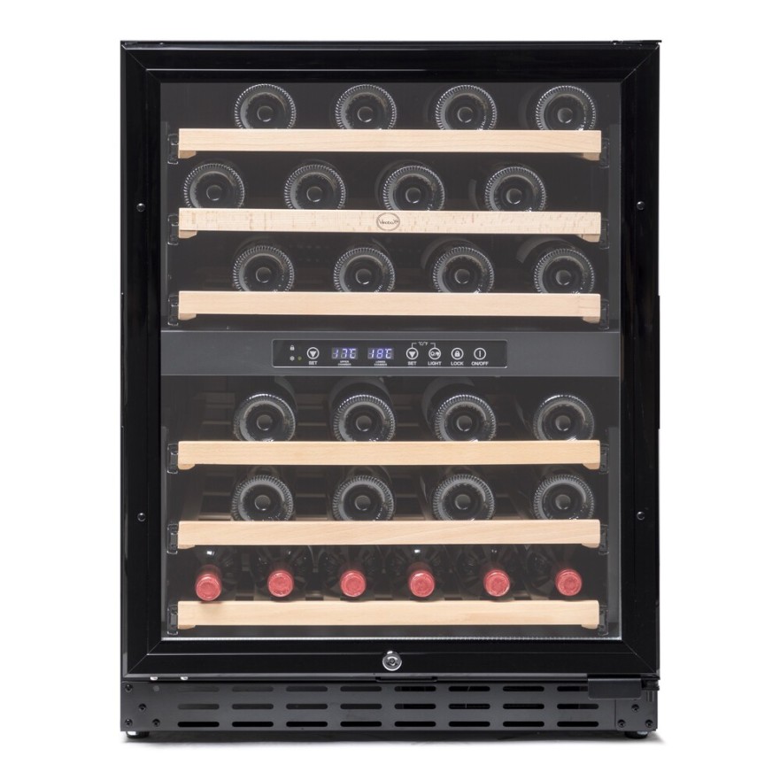 Vinoteca encastrable negra para 50 botellas Vinobox -  CV 50 GC 2TN