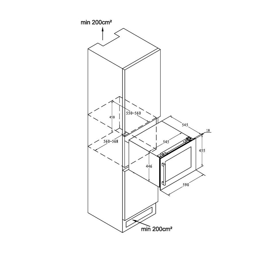 Vinoteca Encastrable La Sommeliere LSBI28B – 28 Botellas, Integrable en Columna