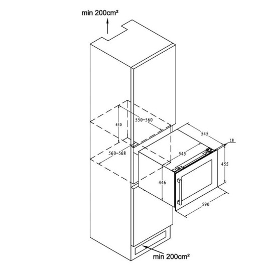 Vinoteca Encastrable La Sommeliere LSBI28B – 28 Botellas, Integrable en Columna