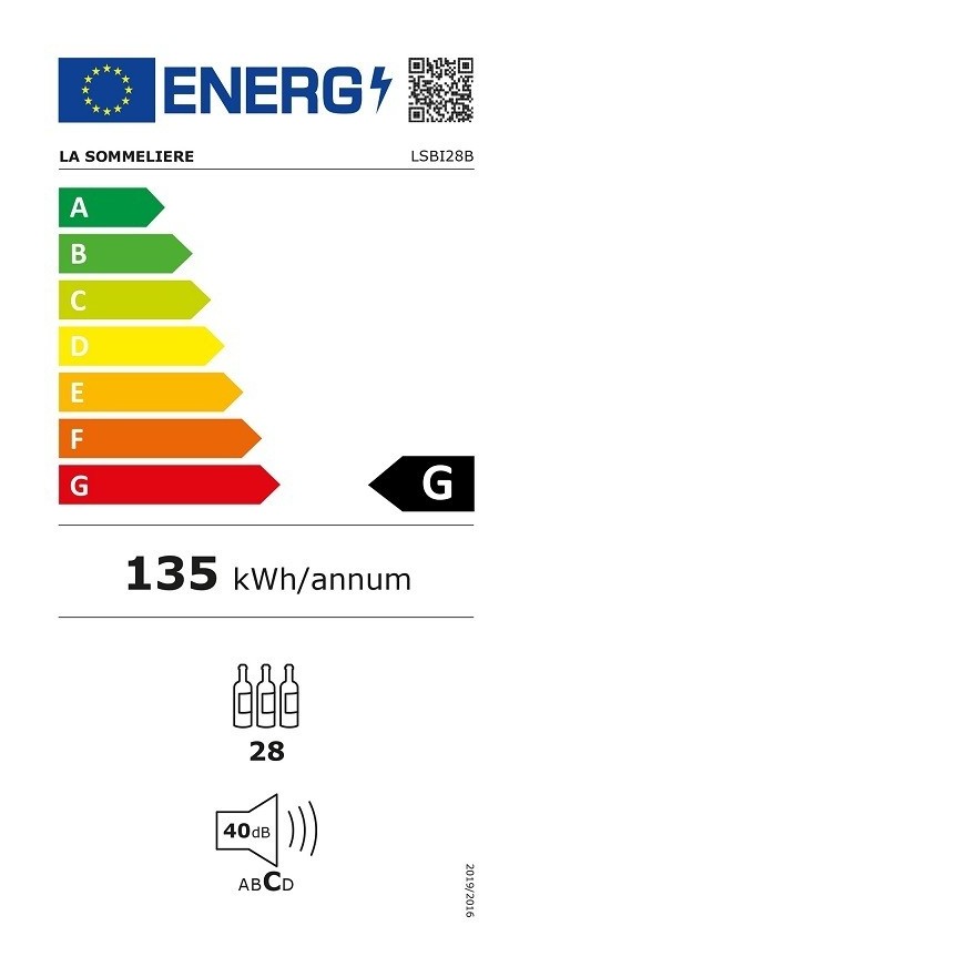 Vinoteca Encastrable La Sommeliere LSBI28B – 28 Botellas, Integrable en Columna
