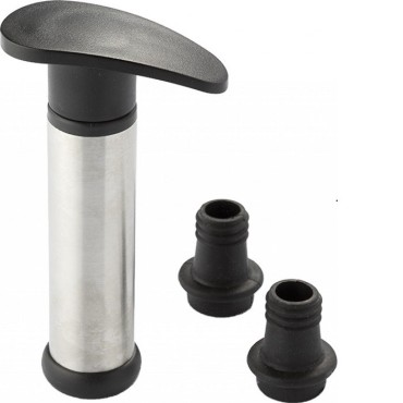 Bomba de Vacío Inox con 2 Tapones – Conserva el Vino por Más Tiempo