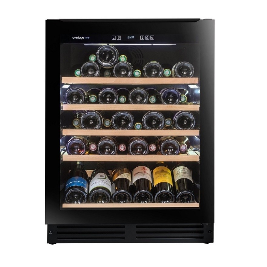 Vinoteca Negra integrable o libre instalacion Avintage 44 botellas AVU50S82