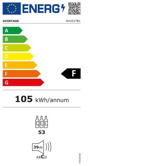 Vinoteca Negra Integrable Avintage 44 Botellas - Doble Temperatura