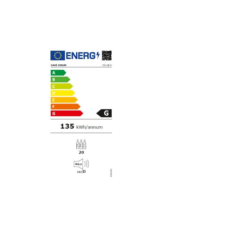 Vinoteca negra 18 botellas compresor Cave Vinum CV-18C