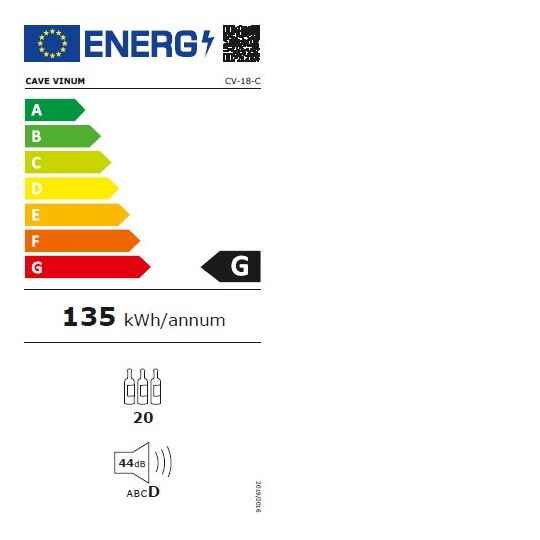 Vinoteca negra 18 botellas compresor Cave Vinum CV-18C