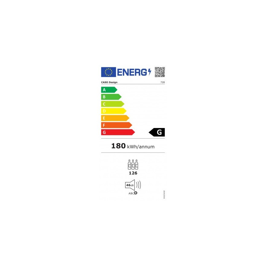 Vinoteca Caso Design WineComfort 126 Smart - 126 Botellas - 2 Zonas Inteligentes