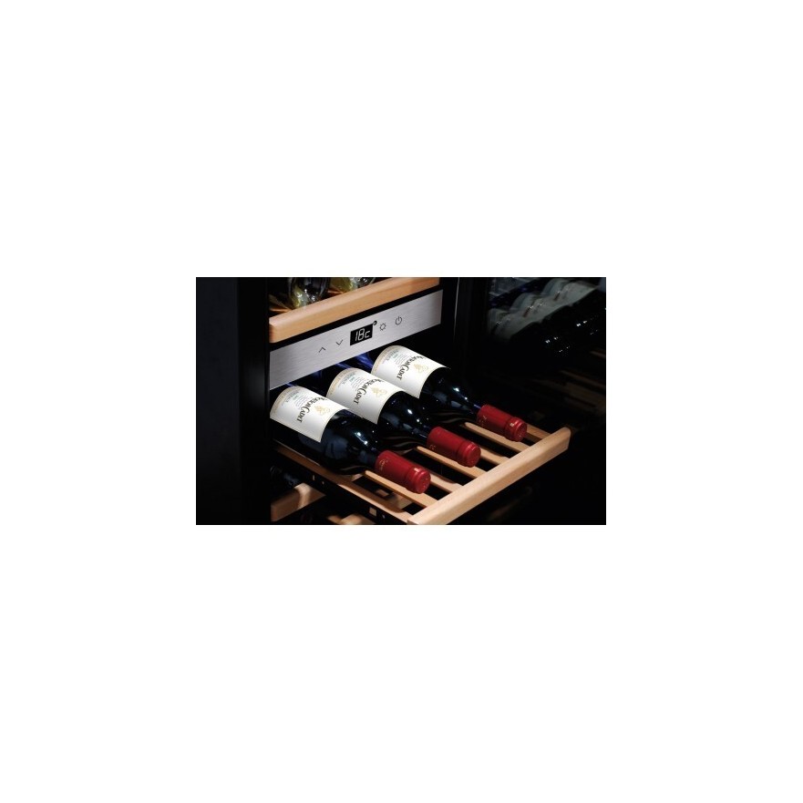 Vinoteca 38 botellas 2 zonas de temperatura Caso Design WineComfort 38 Black