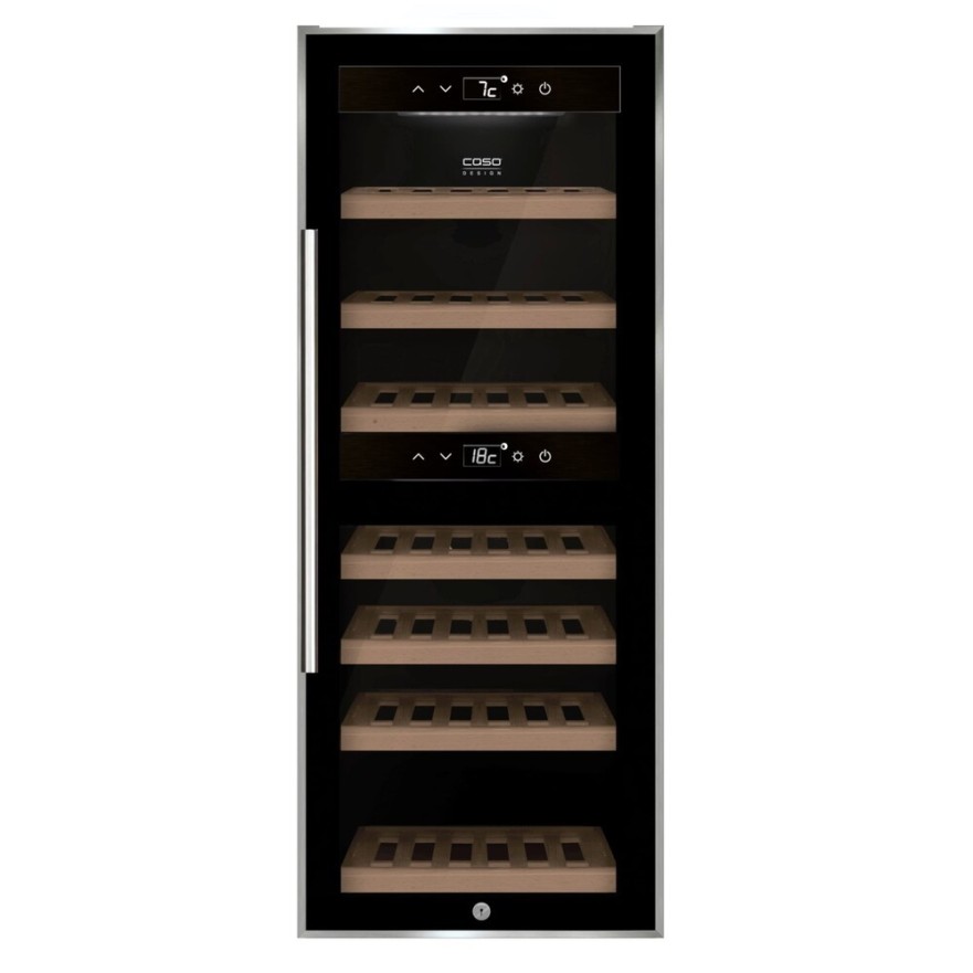 Vinoteca Caso Design WineComfort 38 Black - 38 Botellas - 2 Zonas Premium