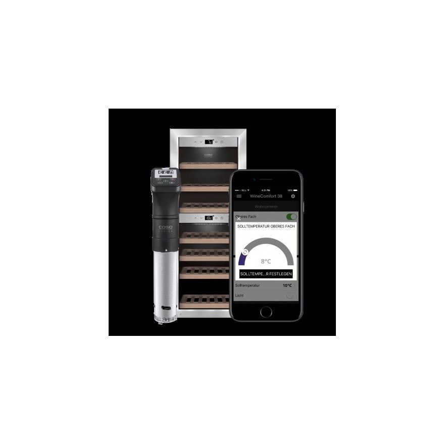Vinoteca Caso Design WineChef Pro 180 - 180 Botellas - 2 Zonas Inteligentes