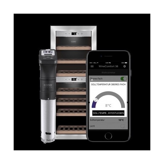Vinoteca Caso Design WineChef Pro 180 - 180 Botellas - 2 Zonas Inteligentes