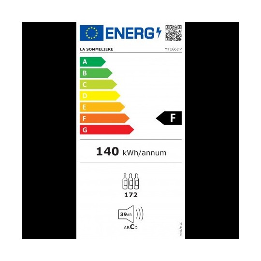 Vinoteca La Sommelière MT166DP – 172 Botellas - doble puerta