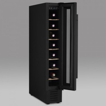 Vinoteca 7 botellas estrecha Integrable bajo encimera negra CAVSEB7 2