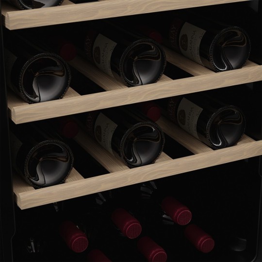Vinoteca Negra Les Petits Champs 48 Botellas - Compresor y Baldas de Madera