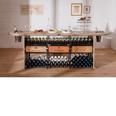 Mueble mostrador para degustación de vino con capacidad para 432  botellas - Comptoir Dégustation 2