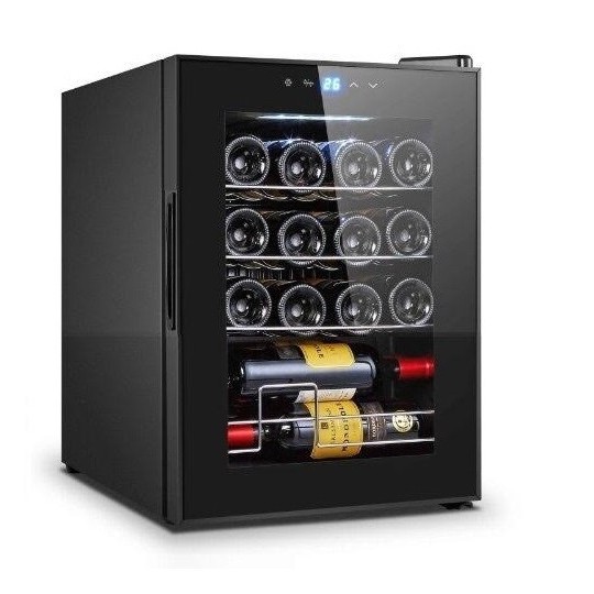 Vinoteca pequeña compresor negra 16 botellas CV016CNM