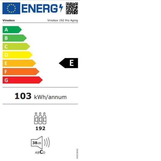Vinoteca 192 Pro Aging – Conservación y Envejecimiento, 192 Botellas, Puerta Opaca