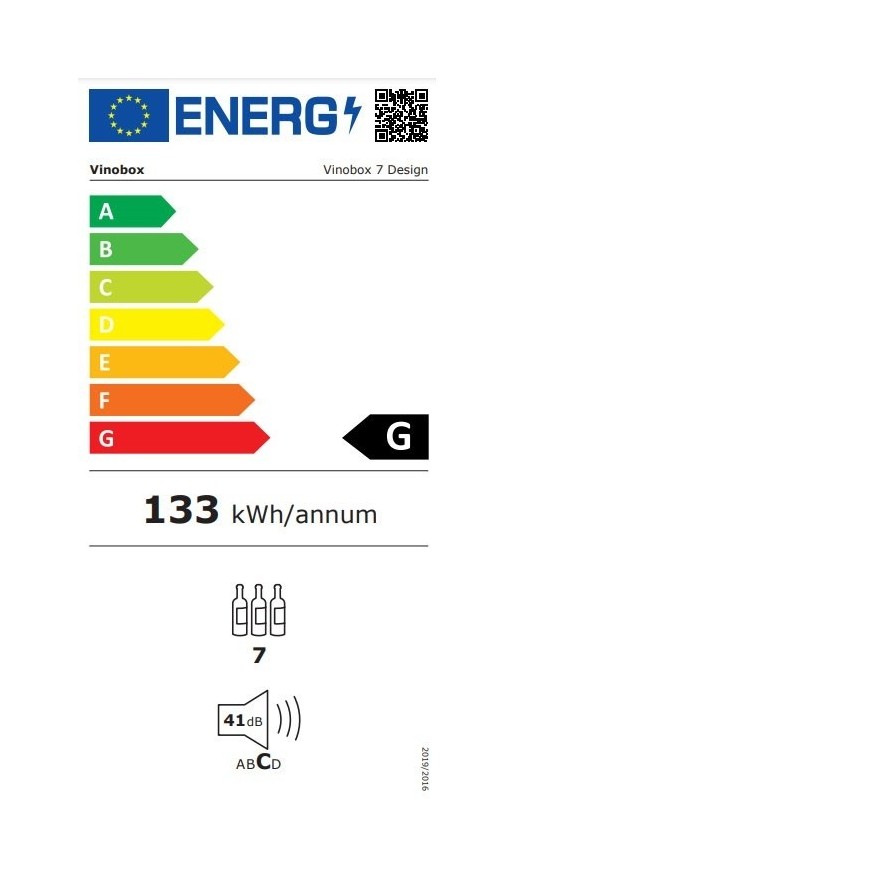Vinoteca integrable bajo encimera 7 botellas Vinobox 7 Design Negra