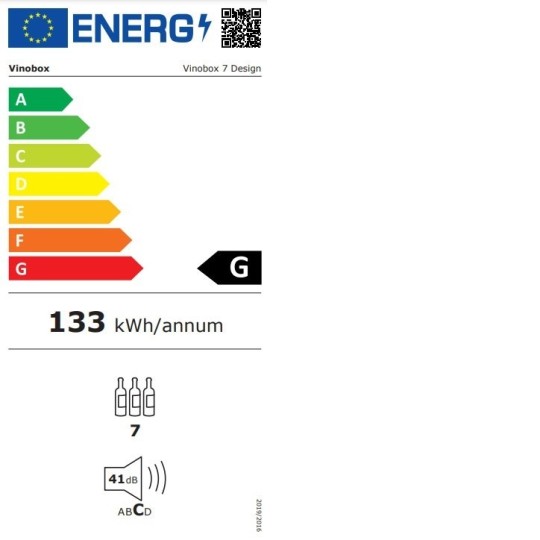 Vinoteca integrable bajo encimera 7 botellas Vinobox 7 Design Negra