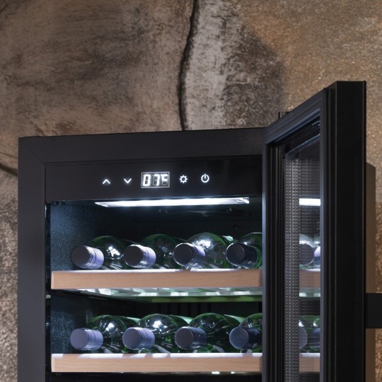 Vinoteca Caso Design WineExclusive 24 Smart – 24 botellas, 2 zonas, Wi-Fi, compresor ECO