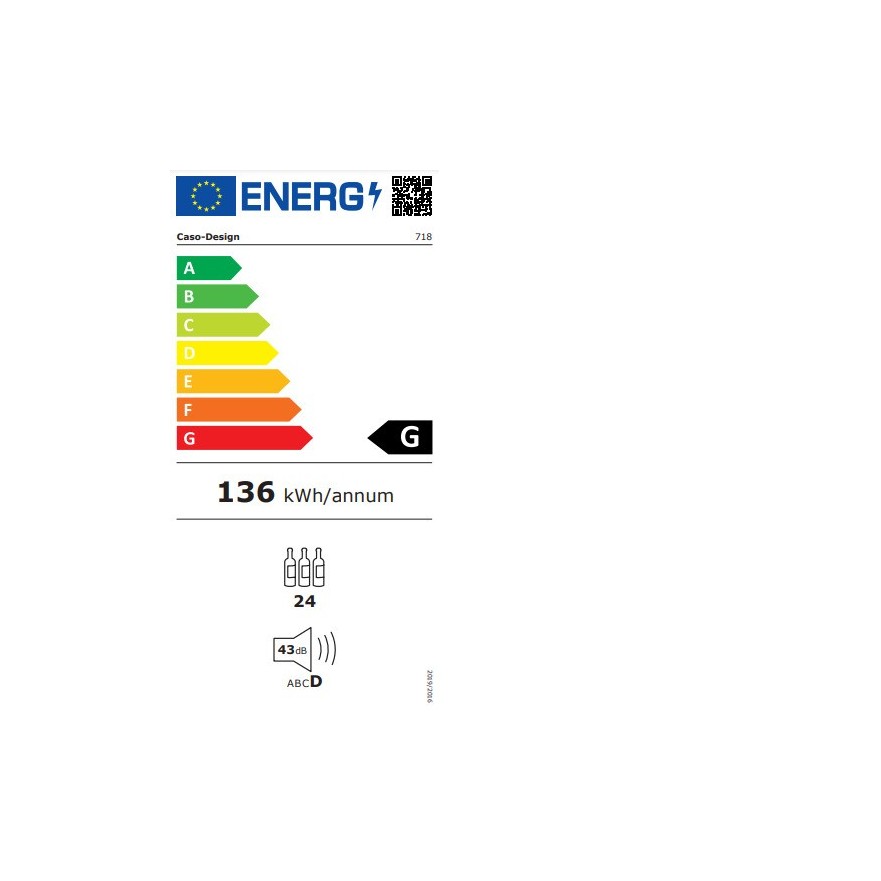 Vinoteca Caso Design WineExclusive 24 Smart – 24 botellas, 2 zonas, Wi-Fi, compresor ECO