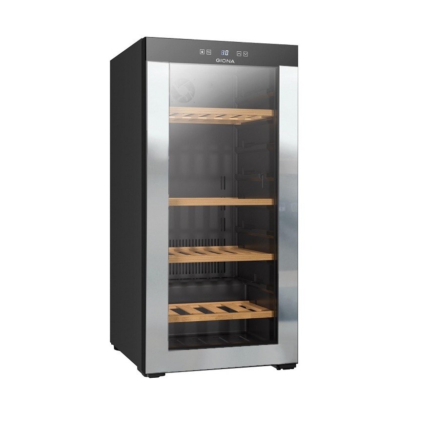 Vinoteca compresor 66 botellas baldas de madera CVG 66CF