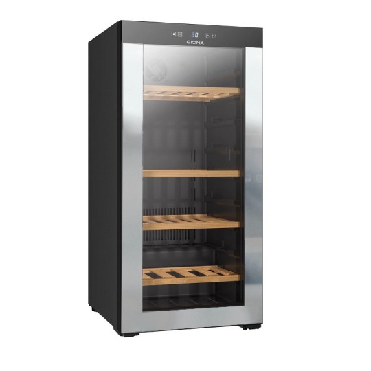 Vinoteca compresor 66 botellas baldas de madera CVG 66CF