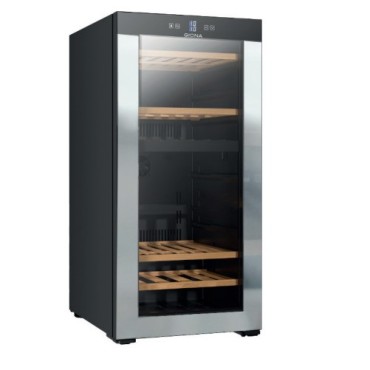 Vinoteca compresor 66 botellas baldas de madera 2 zonas temperatura CVG 66CF 2T