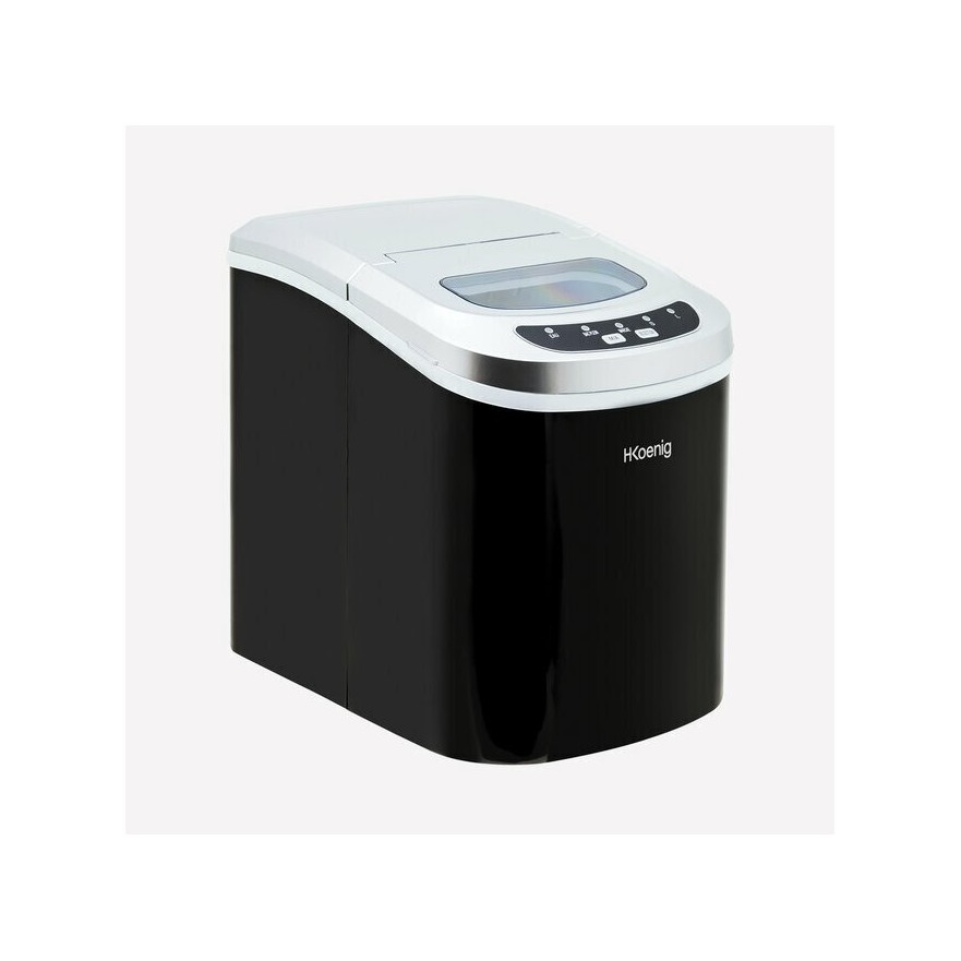 Máquina de hielo KB12 – 12 kg/día, 2 tamaños, pantalla LCD y ciclos rápidos