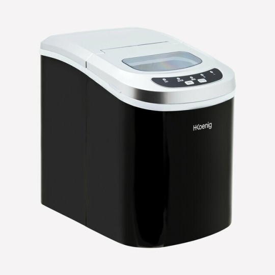 Máquina de hielo KB12 – 12 kg/día, 2 tamaños, pantalla LCD y ciclos rápidos