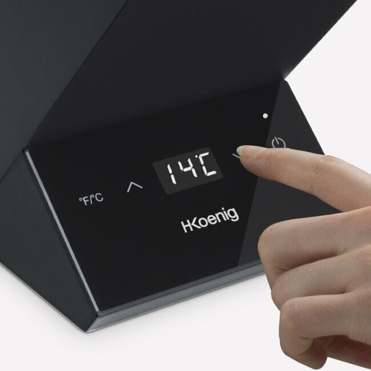 Enfriador de vino H.Koenig LVX26 – 1 botella, temperatura regulable (5°C-18°C)