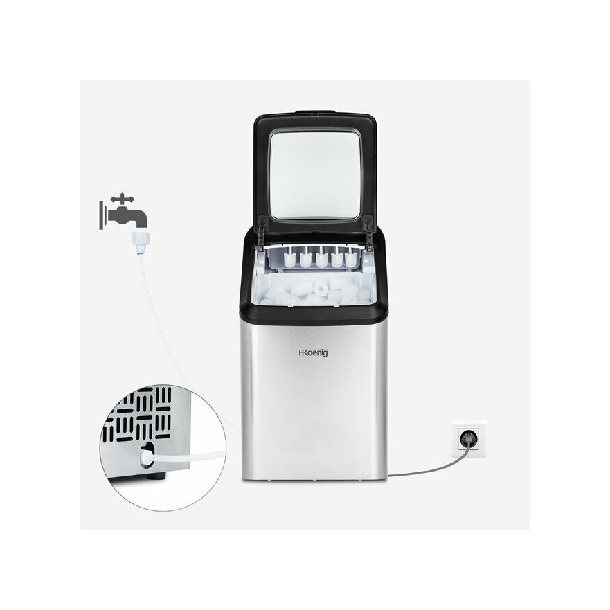 Máquina de hielo KBP40 – 15 kg/día, 2 tamaños, acero inoxidable