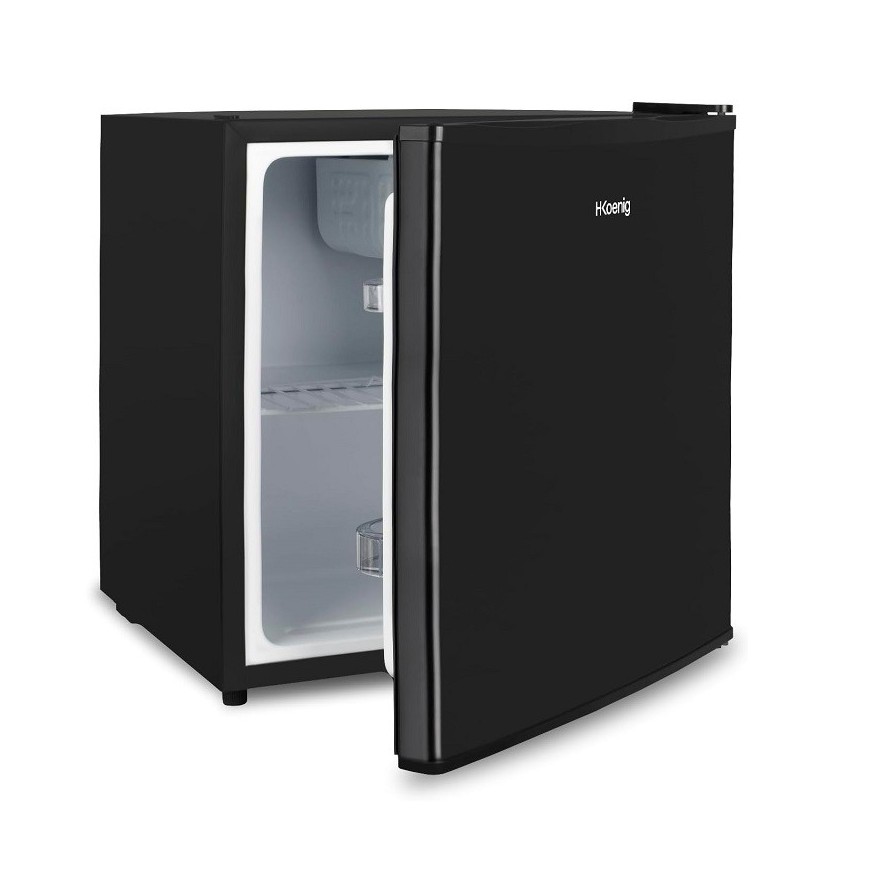 Mini nevera H.Koenig FGX470 – 45L, silenciosa, puerta reversible, negra