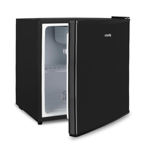 Mini nevera H.Koenig FGX470 – 45L, silenciosa, puerta reversible, negra