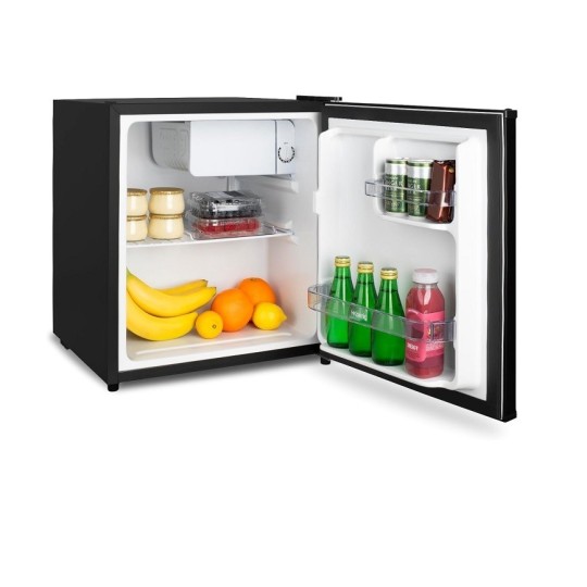 Mini nevera H.Koenig FGX470 – 45L, silenciosa, puerta reversible, negra