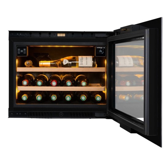 Vinoteca Encastrable Avintage AVI45PLATINUM – 21 Botellas, Conectividad Vinotag® y Diseño Negro