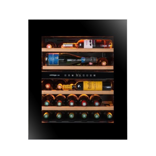 Vinoteca Negra encastrable en columna doble temperatura 29 botellas AVI72PLATINUM