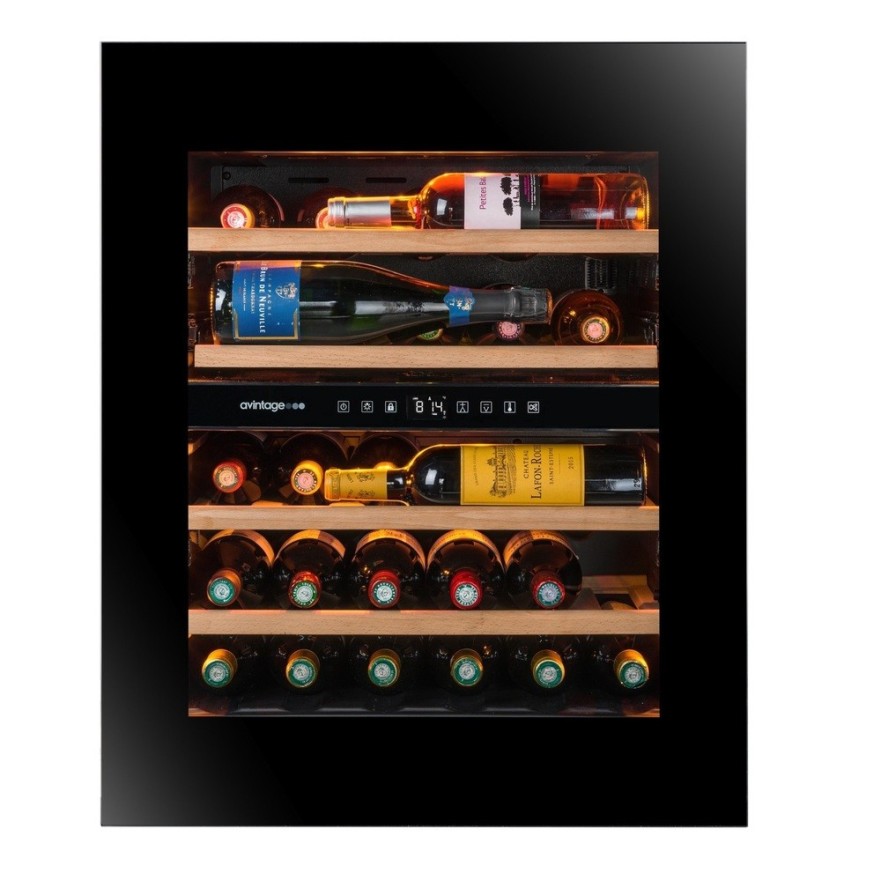 Vinoteca Encastrable Avintage AVI72PLATINUM - 29 Botellas, Doble Zona y Diseño Push-Pull