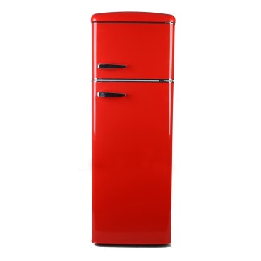Frigorífico Doble Puerta RFDP246RNA++ – 245L, Rojo, Estilo Vintage