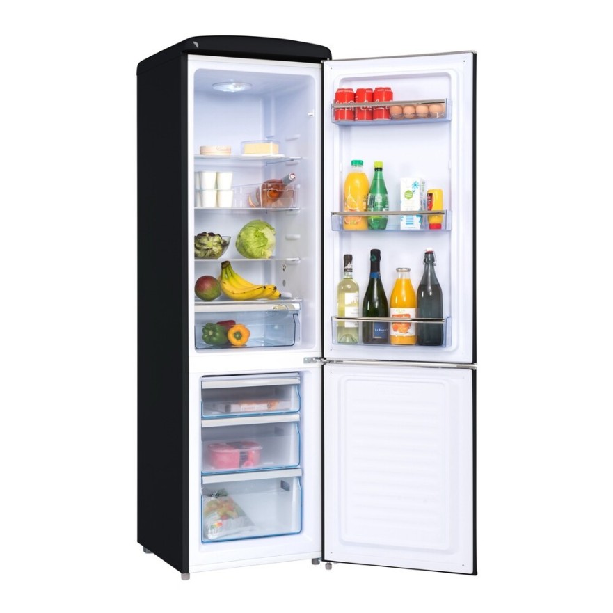 Frigorífico Combi CB255RNA++ – 255L, Negro, Retro y Silencioso