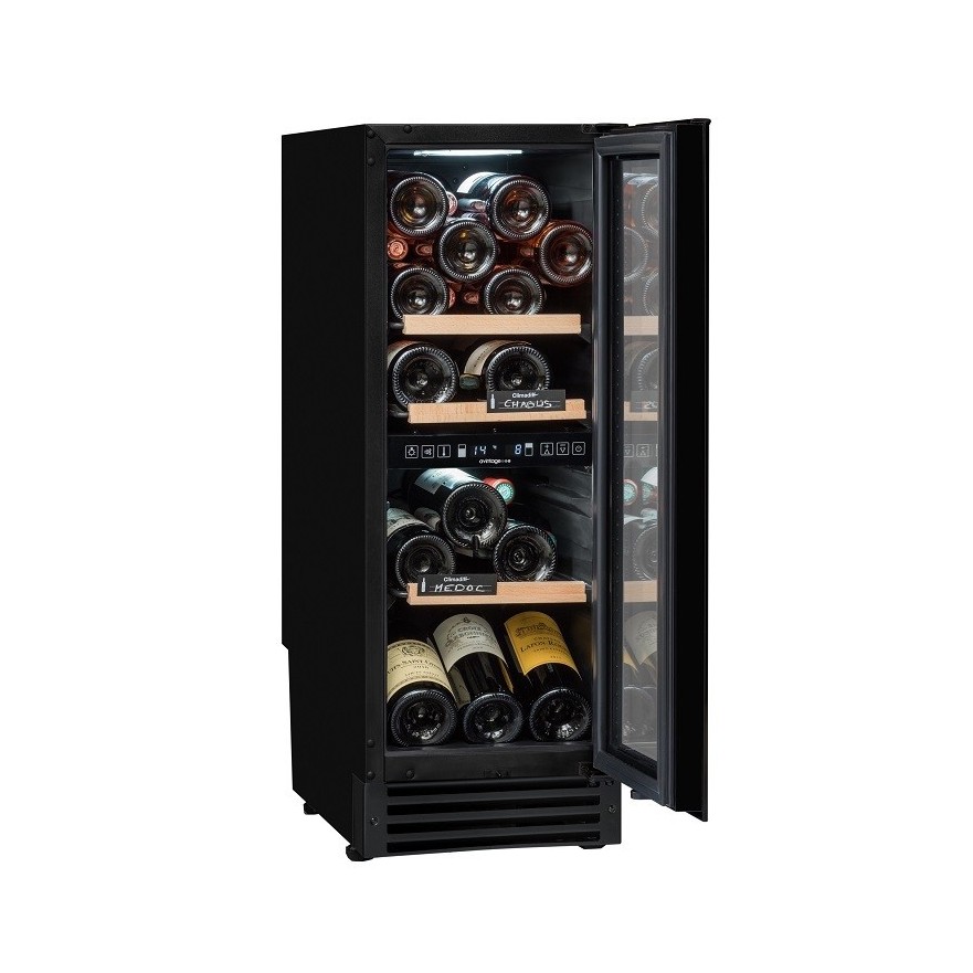Vinoteca encastrable 25 botellas doble zona temperatura negra Avintage AVU27D82