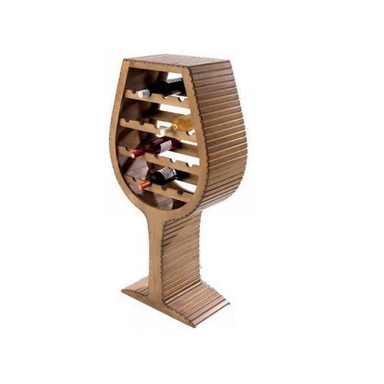 Botellero Copa de Vino Grande 18 Botellas | Artesanal y Decorativo