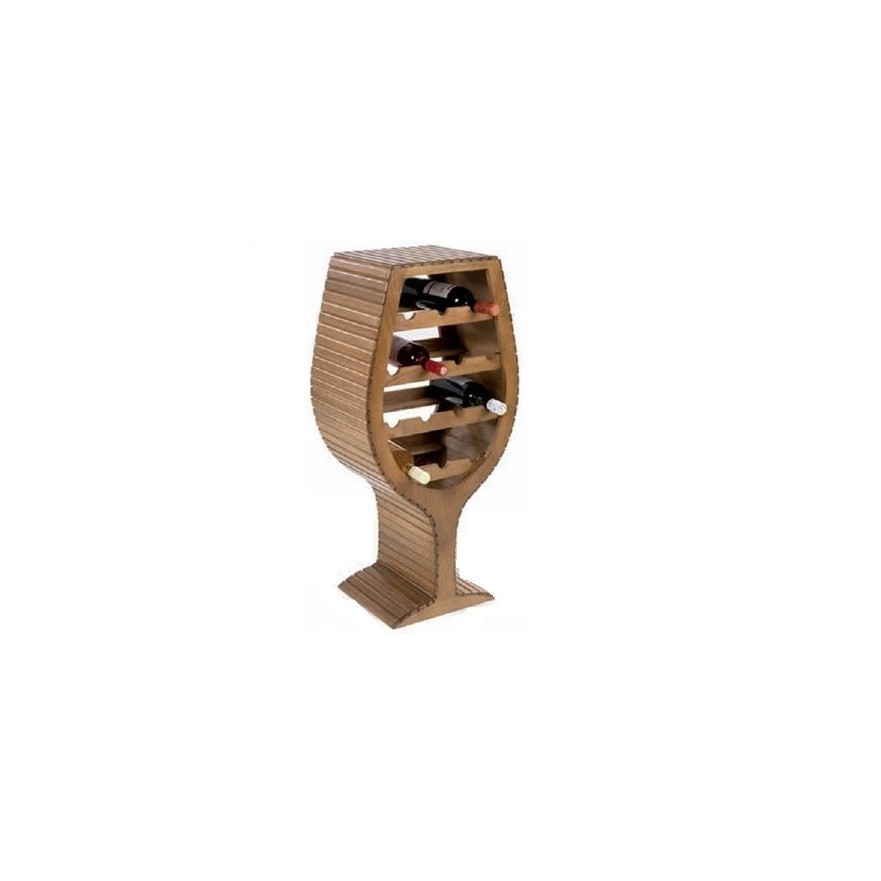 Botellero Copa de Vino Pequeño 14 Botellas | Decorativo en Madera